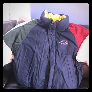 Men’s nautica winter goose down reversible coat